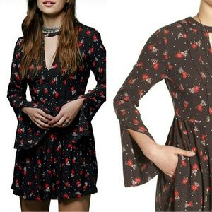 ❤Free people Tegan mini dress Tunic black size M/L